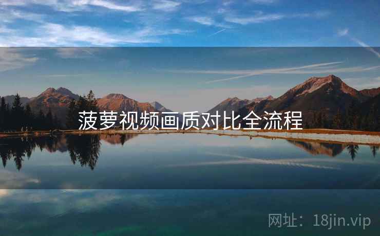 菠萝视频画质对比全流程