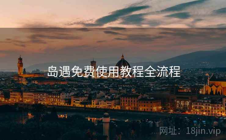 岛遇免费使用教程全流程
