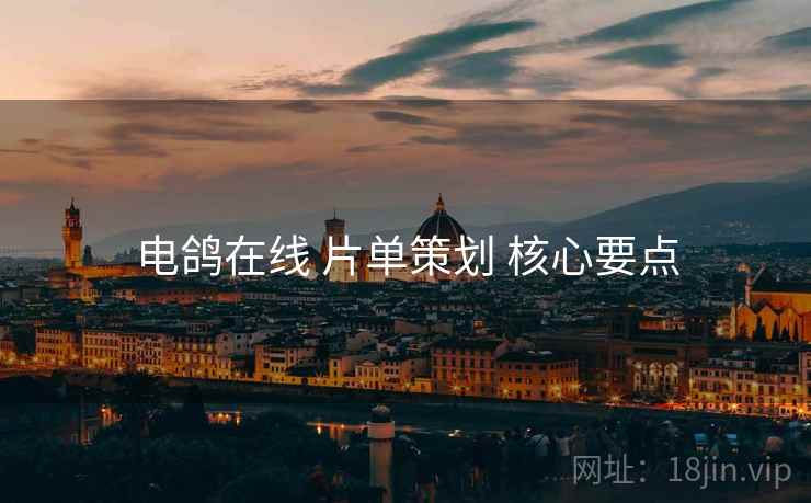 电鸽在线 片单策划 核心要点