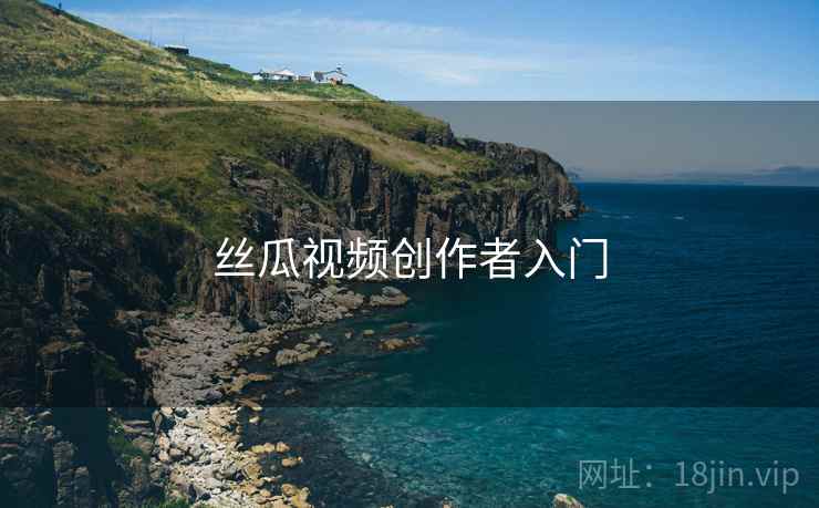 丝瓜视频创作者入门